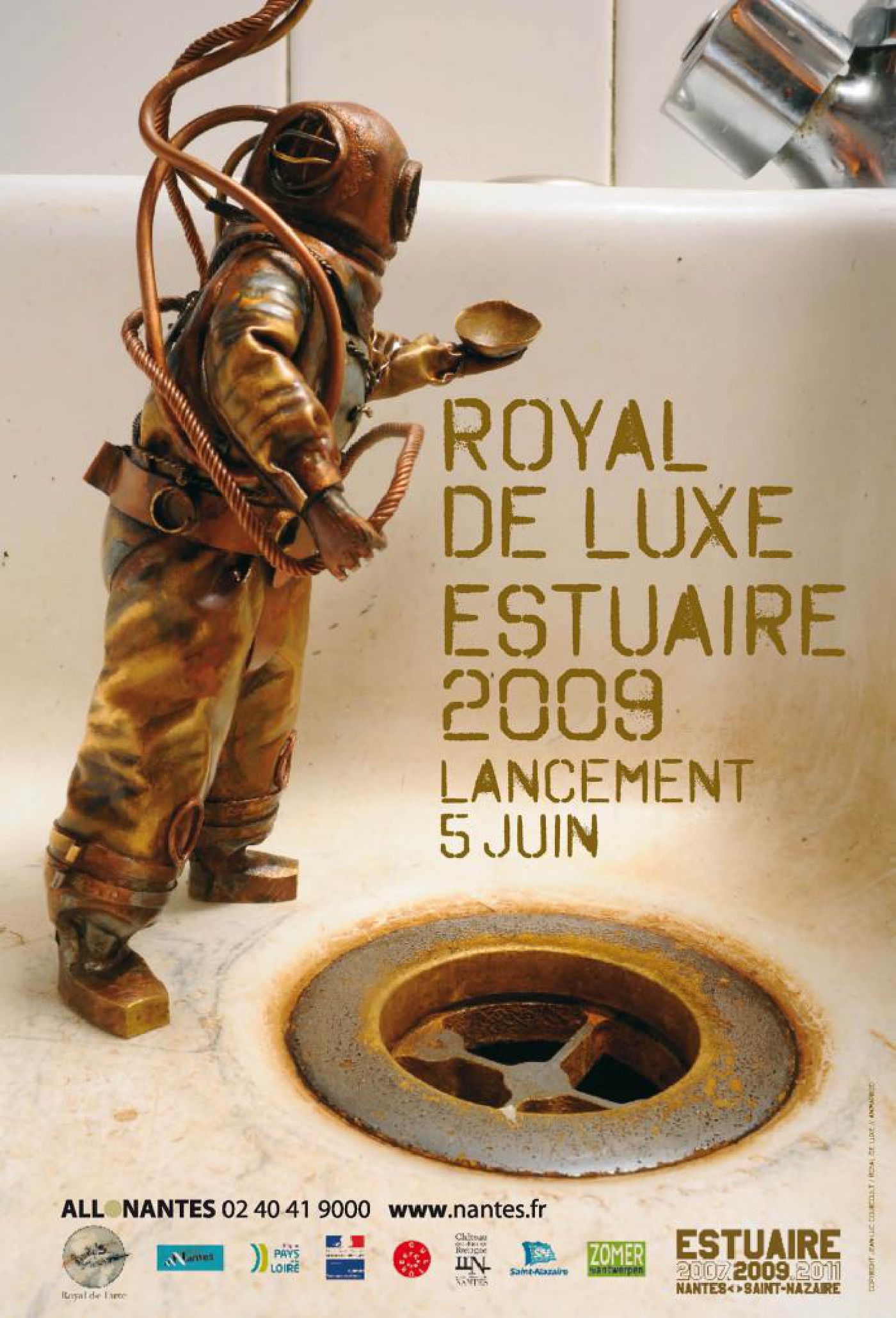 AFFICHE DU TITANIC ET LE SCAPHANDRIER ROYAL DE LUXE